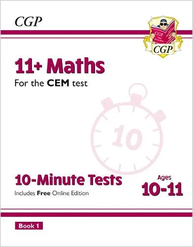 CGP 11+ MATHS CEM 10-MINUTE TESTS BOOK 1 & 2