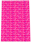 WRAPPING PAPER: HAPPY BIRTHDAY PRINTED