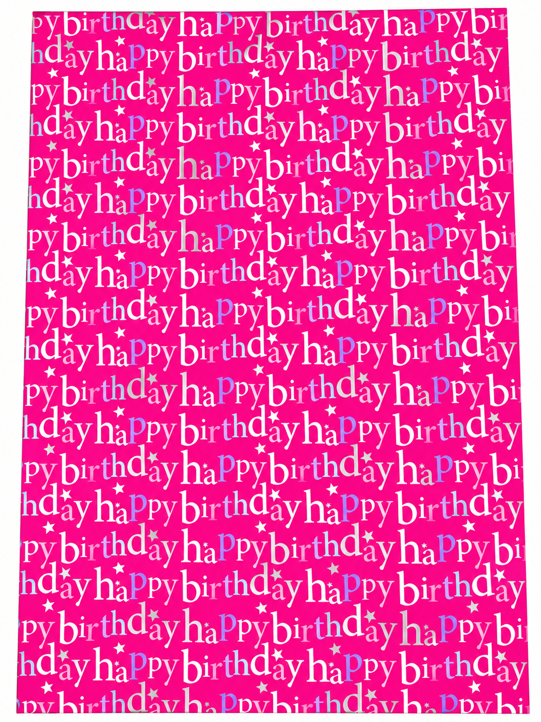 WRAPPING PAPER: HAPPY BIRTHDAY PRINTED
