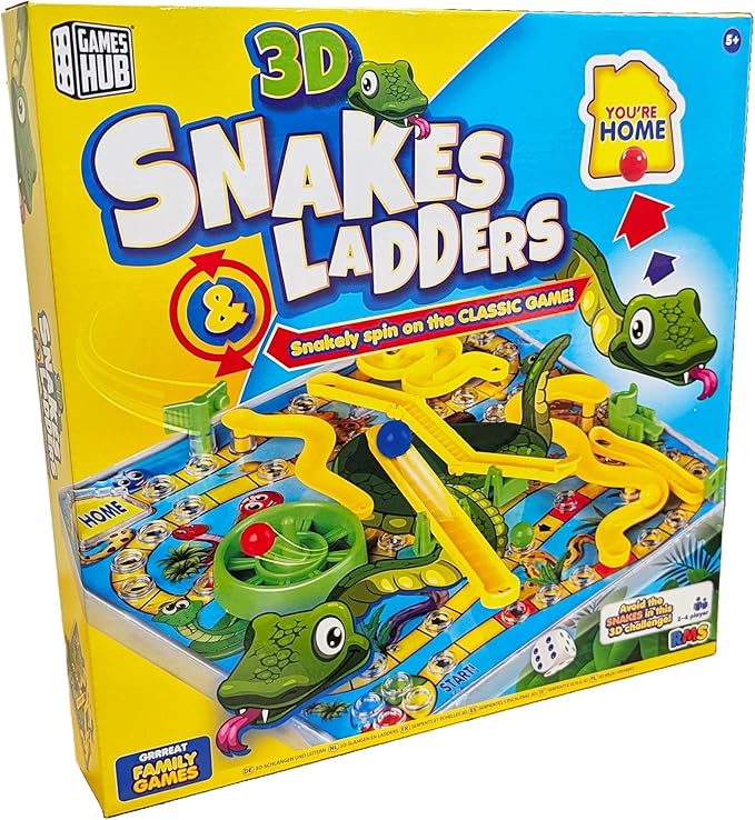 3D SNAKES LADDERS & SNAKERLY SPIN ON THE CLASSIC GAMES!