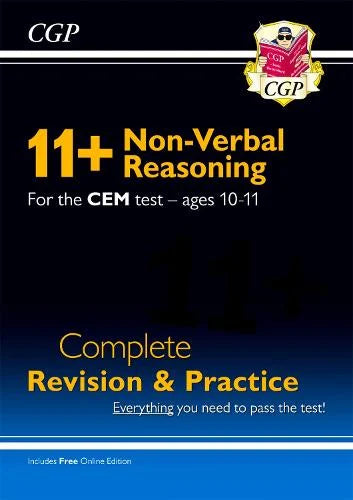 CGP 11+ NON-VERBAL REASONING CEM TEST COMPLETE REVISION & PRACTICE AGES 10-11