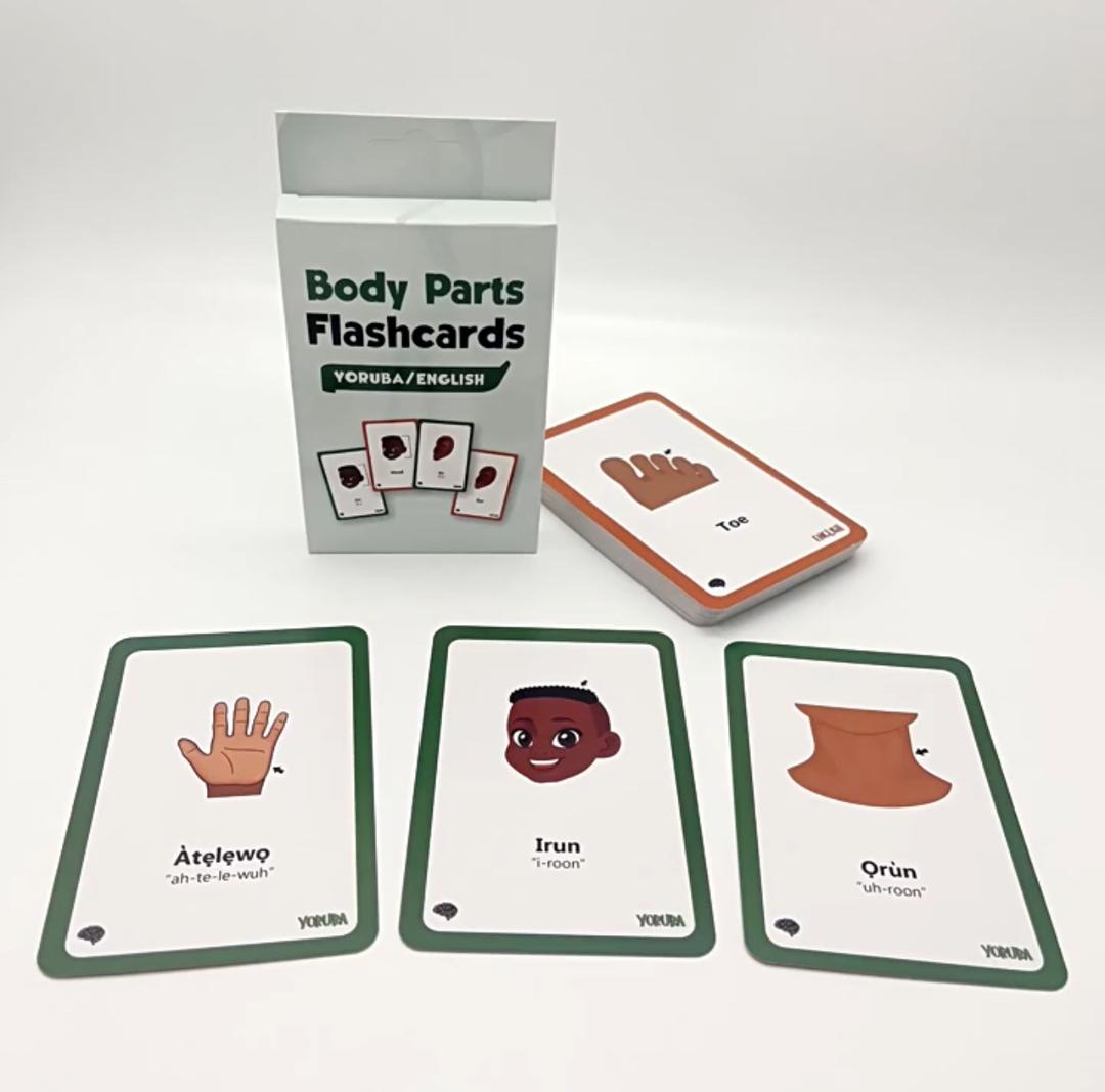 BODY PARTS FLASHCARDS YORUBA/ENGLISH