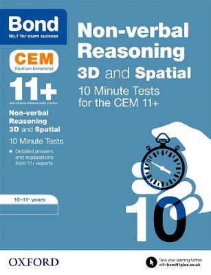 BOND 11+ CEM NON-VERBAL REASONING 3D & SPATIAL 10 MINUTE TEST AGES 10-11
