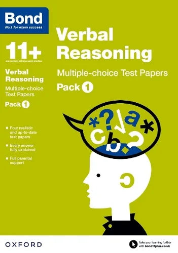 BOND 11+ VERBAL REASONING: MULTIPLE-CHOICE TEST PAPERS PACK 1