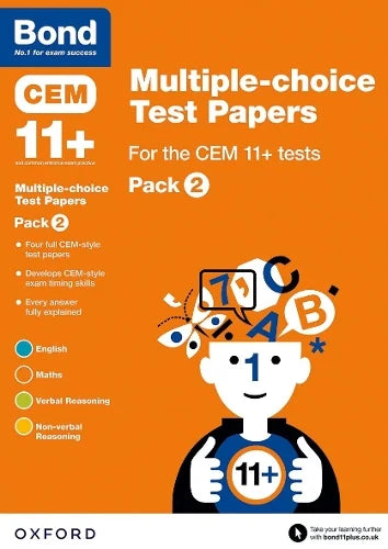 BOND 11+CEM MULTIPLE-CHOICE TEST PAPERS   PACK 2