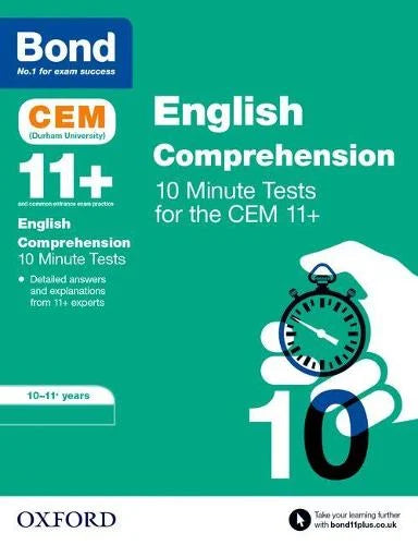 BOND 11+ CEM ENGLISH COMPREHENSION 10-MINUTE TESTS AGES 10-11