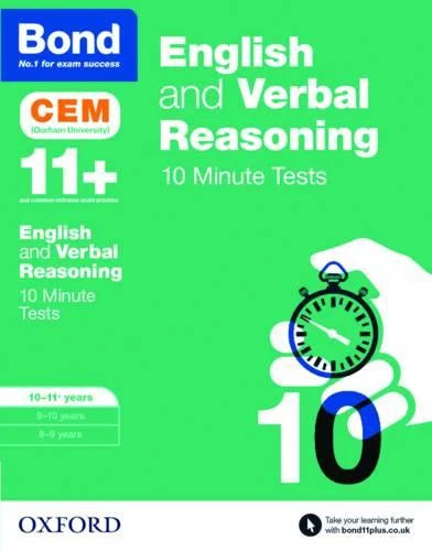 BOND 11+ CEM ENGLISH AND VERBAL REASONING 10-MINUTE TESTS AGES 10-11