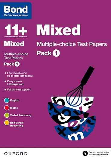 BOND 11+ MIXED MULTIPLE-CHOICE TEST PAPERS PACK 1