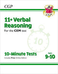 CGP 11+ VERBAL REASONING CEM 10-MINUTE TESTS