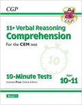 CGP 11+ VERBAL REASONING COMPREHENSION CEM 10-MINUTE TESTS BOOKS 1 & 2