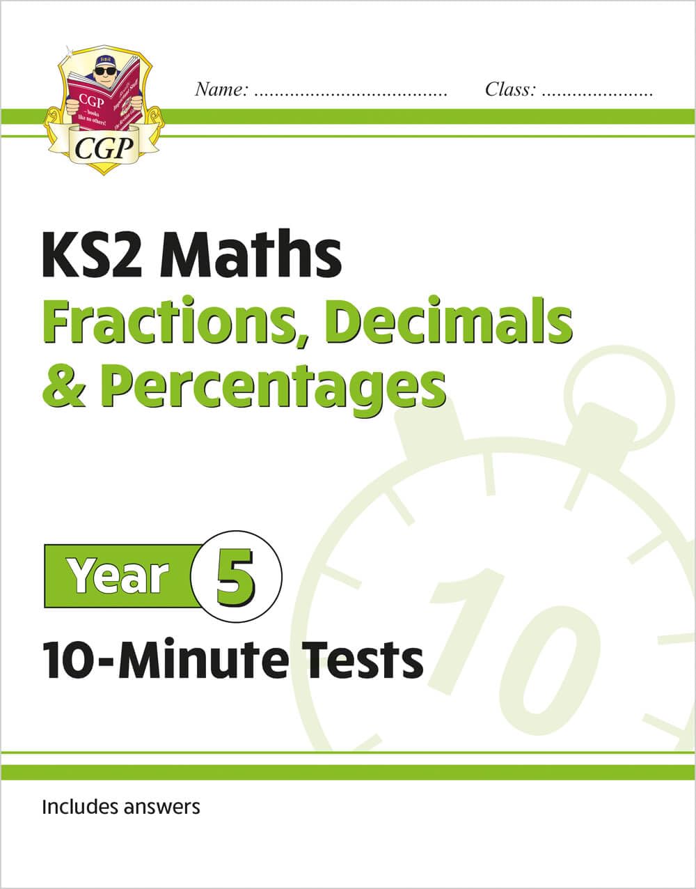CGP KS2 MATHS FRACTIONS & DECIMALS 10-MINUTE TESTS YEAR 5