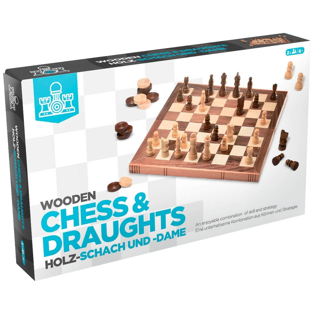WOODEN CHESS & DRAUGHTS