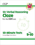 CGP 11+ VERBAL REASONING CLOZE CEM 10-MINUTE TESTS