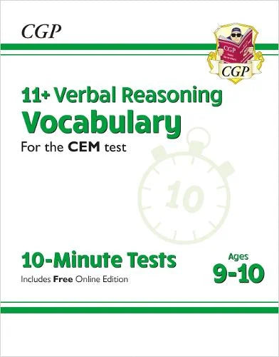 CGP 11+ VERBAL REASONING VOCABULARY CEM TEST 10-MINUTE TESTS