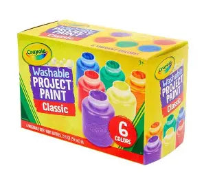 CRAYOLA WASHABLE PROJECT PAINT CLASSIC 6 COLORS