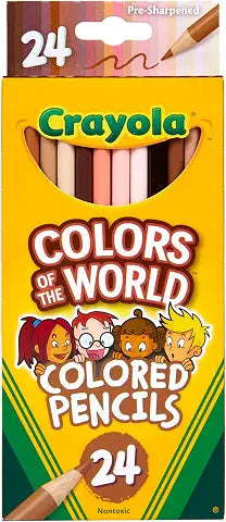 CRAYOLA COLOURED OF THE WORLD COLOURED PENCILS 24