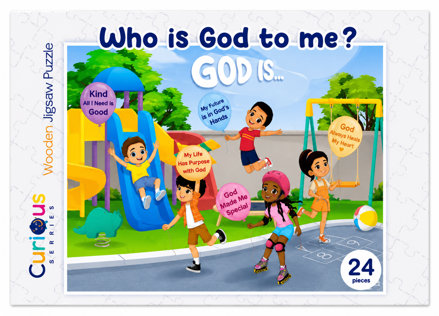 WHO IS GOD TO ME? GOD IS : WOODEN JIGSAW PUZZLE 24