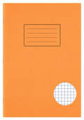 SILVINE EXERCISE BOOK A5 SMALL ORANGE 5MM SQUARES
