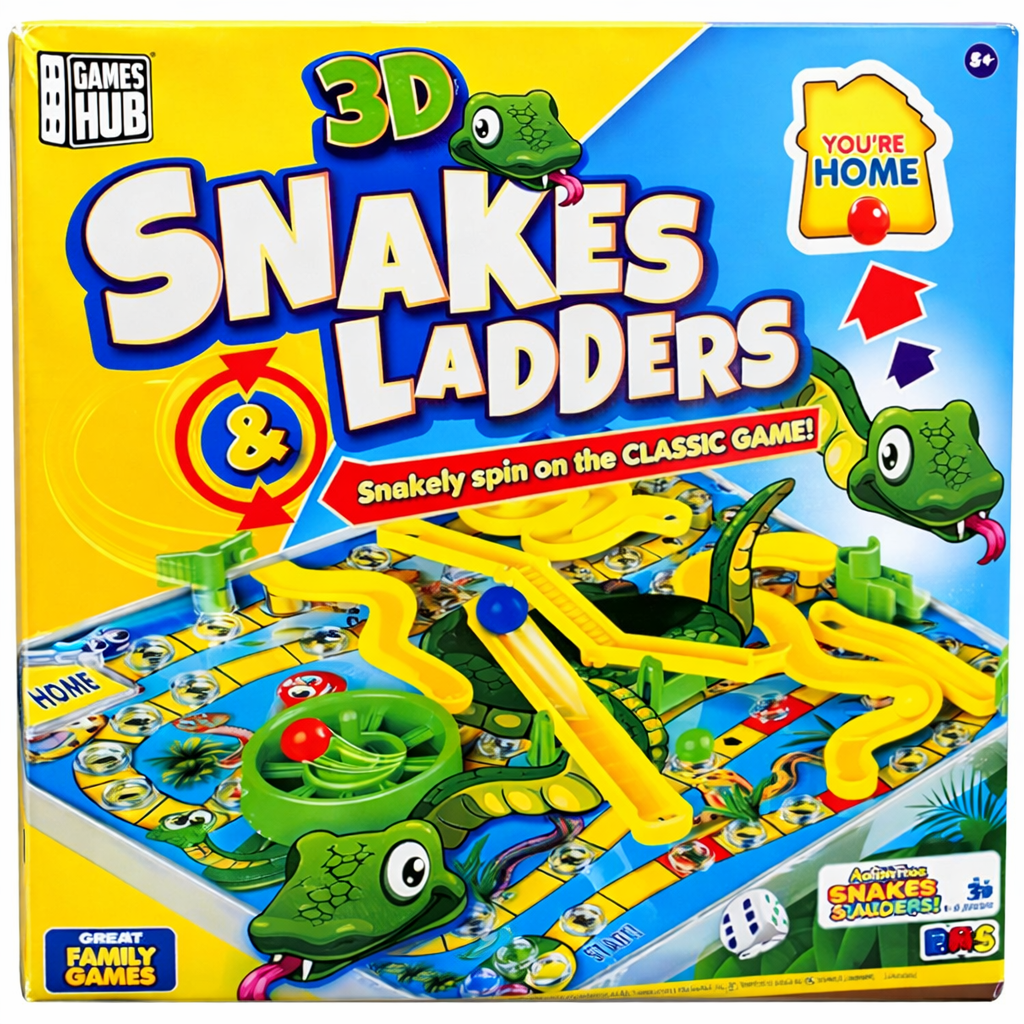3D SNAKES LADDERS & SNAKERLY SPIN ON THE CLASSIC GAMES!