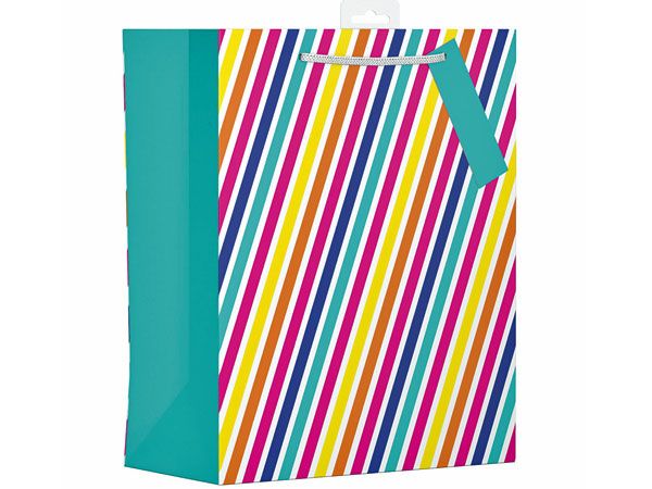 GIFTMAKER RAINBOW STRIPES BAG MEDUIM