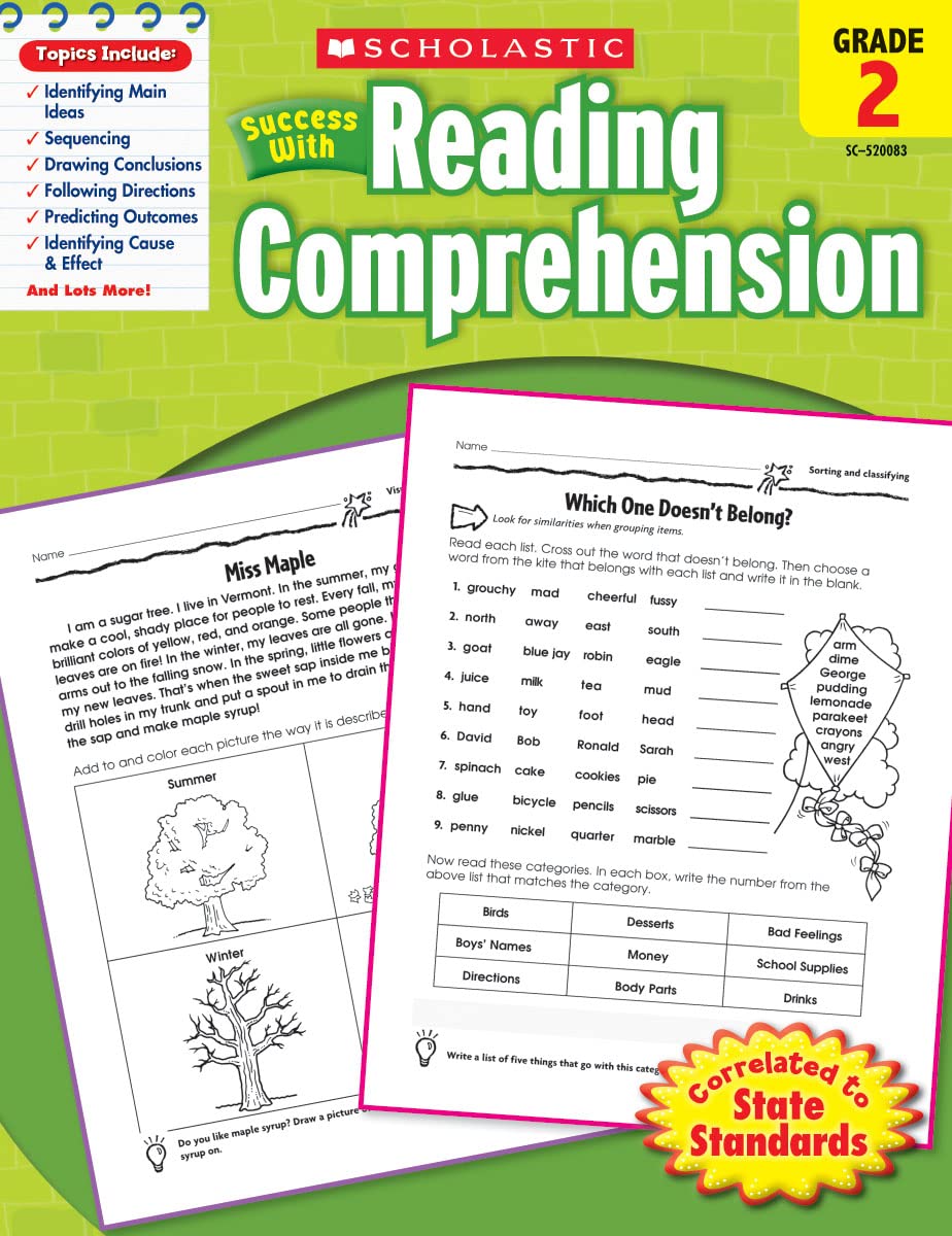 SCHOLASTIC SUCCESS WITH READING COMPREHENSION GRADE 2