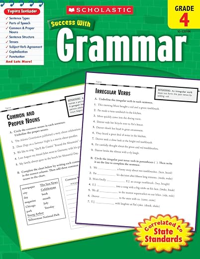 SCHOLASTIC: SUCCESS WITH GRAMMAR GRADE 4
