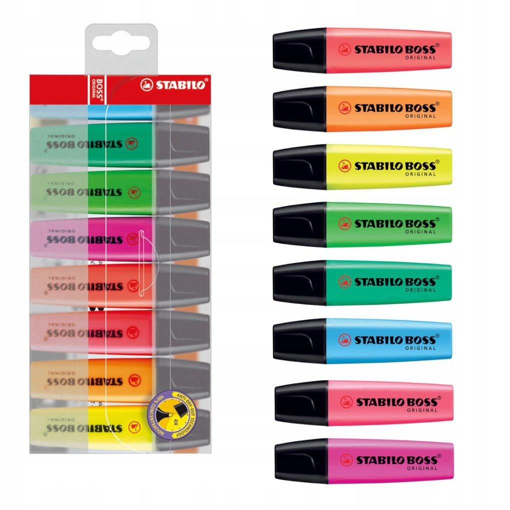 STABILO BOSS ORIGINAL HIGHLIGHTER 8 PACK