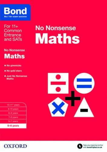 BOND 11+ NO NONSENSE MATHS AGES 5-6