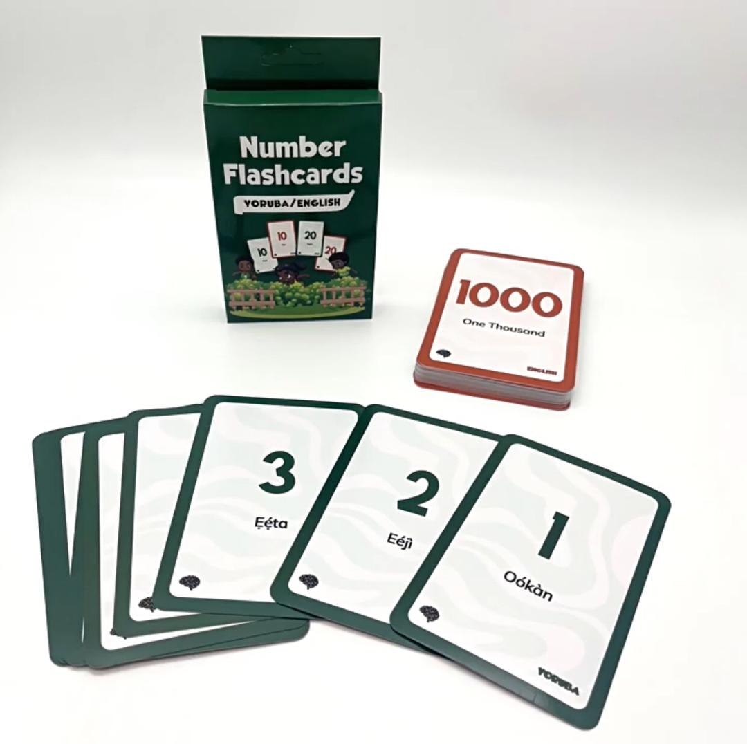 NUMBER FLASHCARD: YORUBA/ ENGLISH