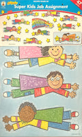 CARSON DELLOSA BULLETIN BOARD SET : SUPER KIDS JOB ASSIGNMENT