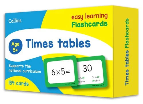COLLINS EASY LEARNING FLASHCARDS : TIMES TABLES