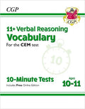 CGP 11+ VERBAL REASONING VOCABULARY CEM TEST 10-MINUTE TESTS AGES 10-11