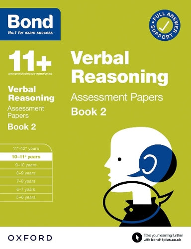 BOND 11+ VERBAL REASONING ASSESSMENT PAPERS AGES 10-11+ BOOK 2