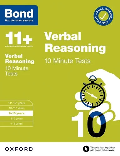 BOND 11+ VERBAL REASONING 10-MINUTE TESTS AGES 9-10
