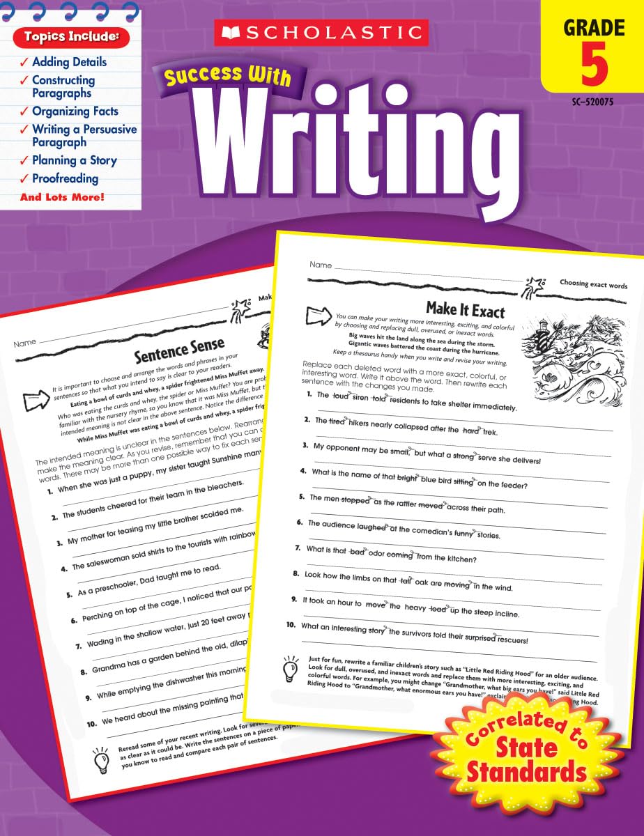 SCHOLASTIC: SUCCESS WITH WRITING GRADE 5