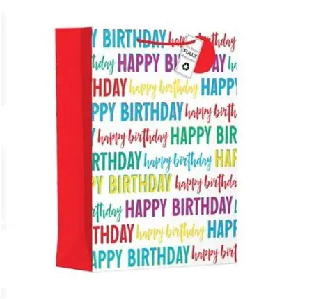 GIFTMAKER FUN BIRTHDAY TEXT  BAG MEDUIM