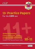 CGP 11+CEM PRACTICE TEST PAPERS PACK 2