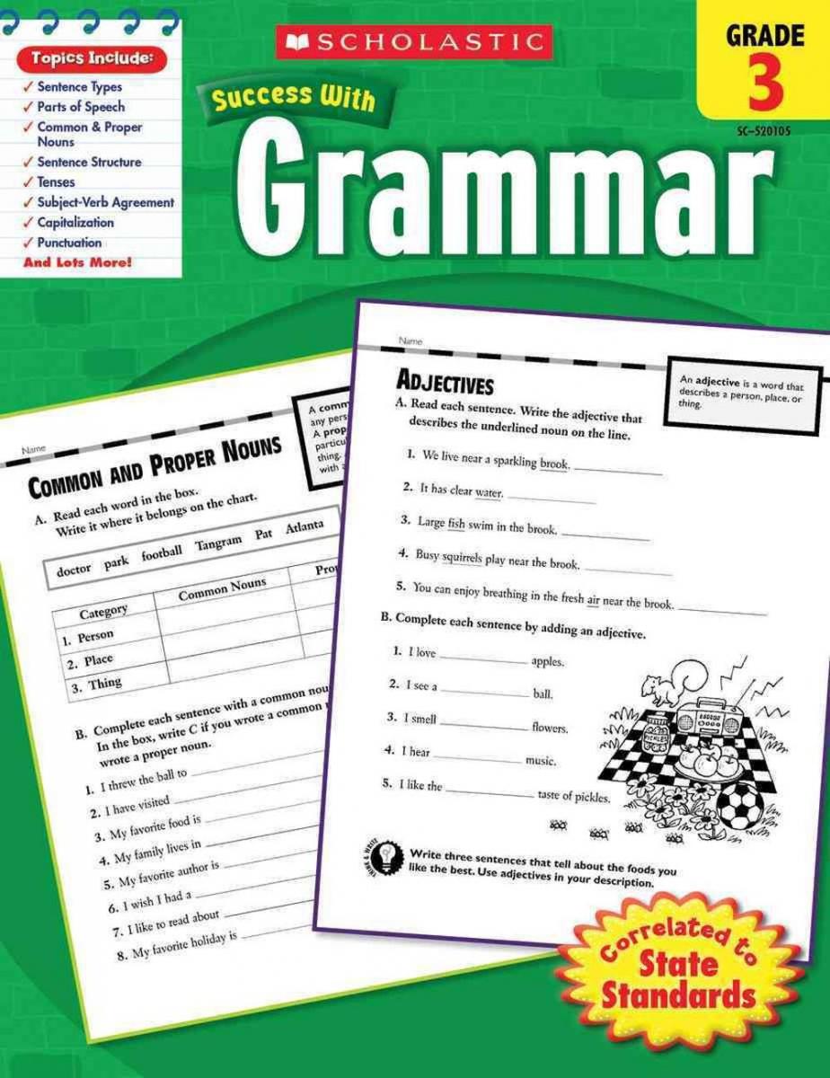 SCHOLASTIC: SUCCESS WITH GRAMMAR GRADE 3