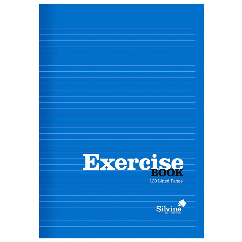 SILVINE EXERCISE BOOK A4 BIG BLUE