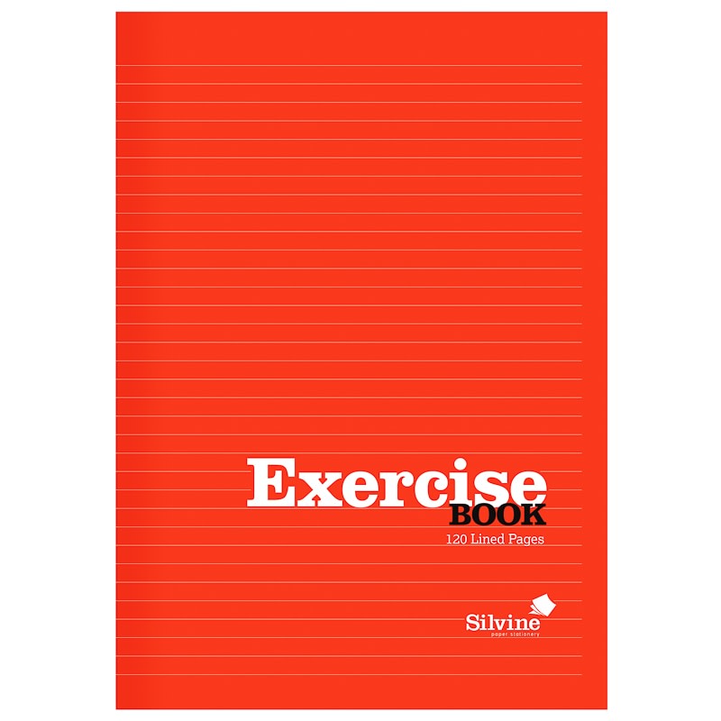 SILVINE EXERCISE BOOK A4 BIG RED