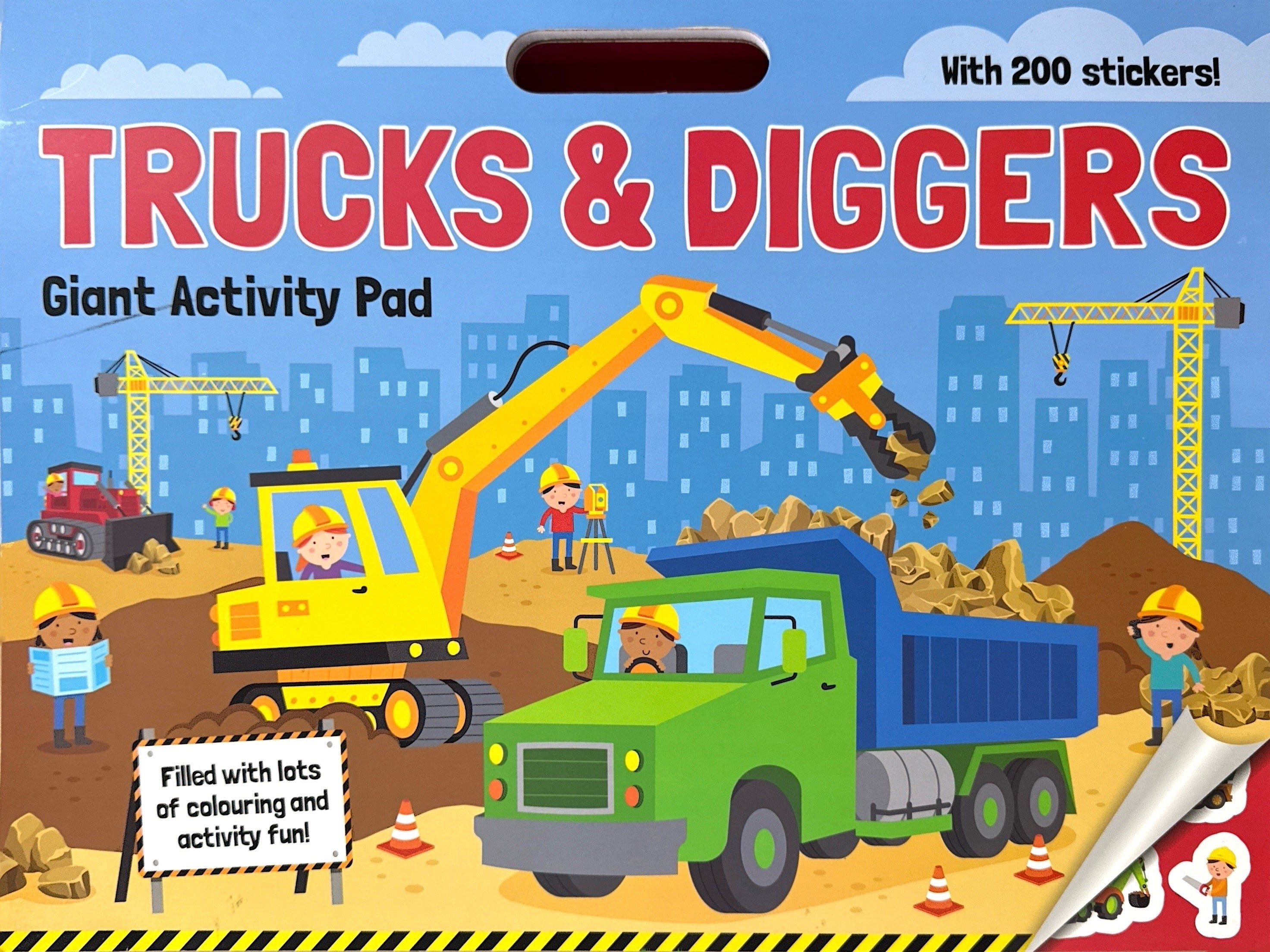 TRUCKS & DIGGERS GIANT ACTIVITY PAD