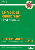 CGP 11+ VERBAL REASONING GL ASSESSMENT PRACTICE PAPERS PACK